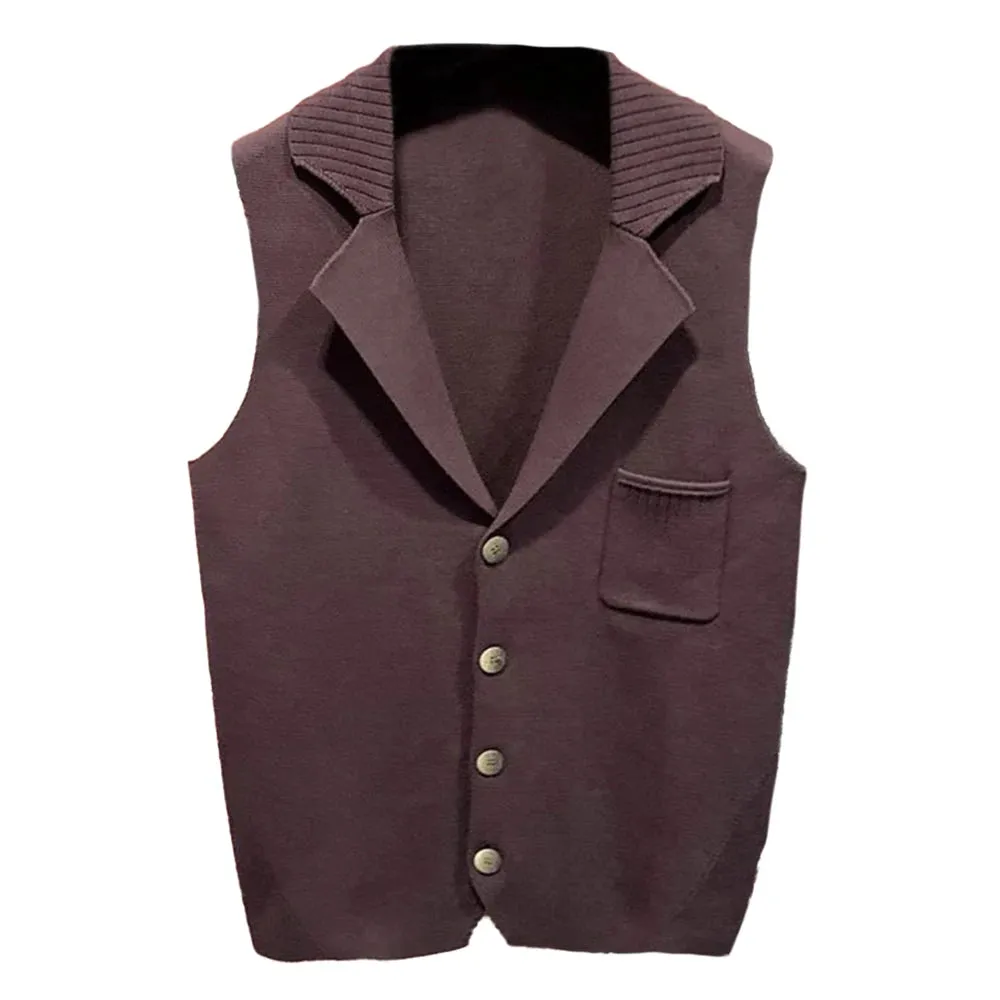 Mens Business Casual Knitted Suit Vest