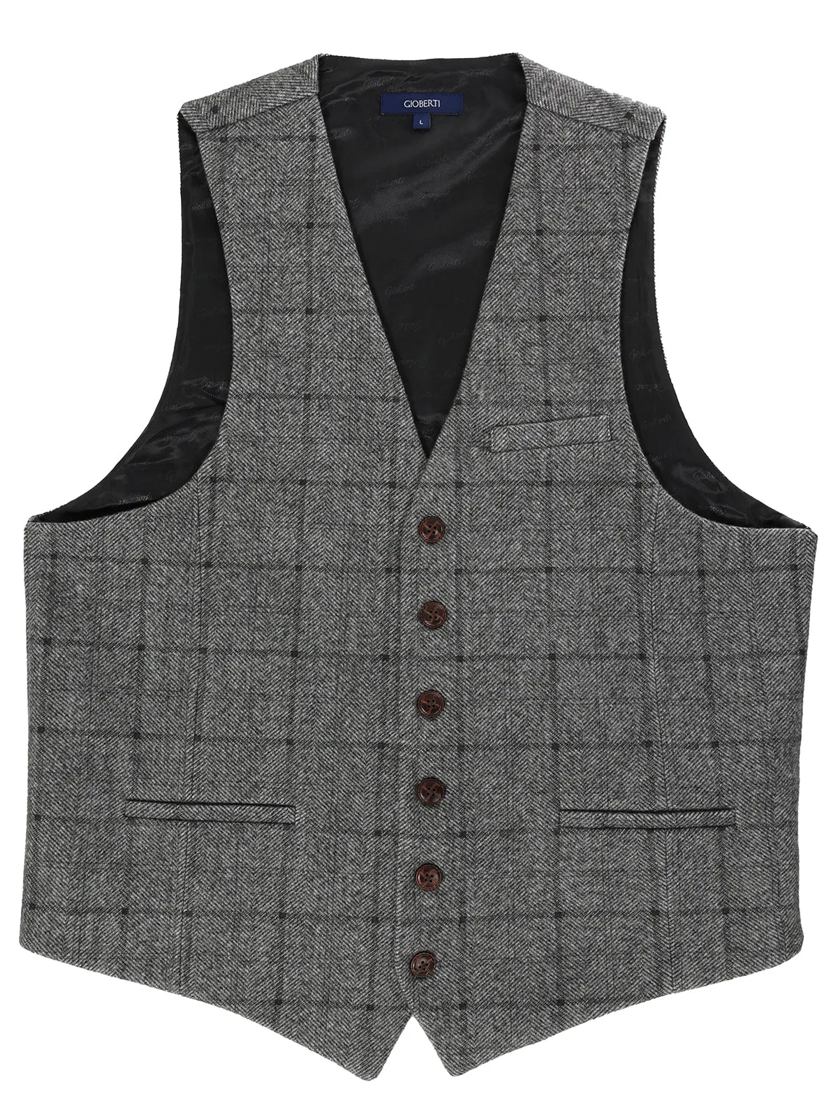 Men's Graph/Plaid Tweed Vest