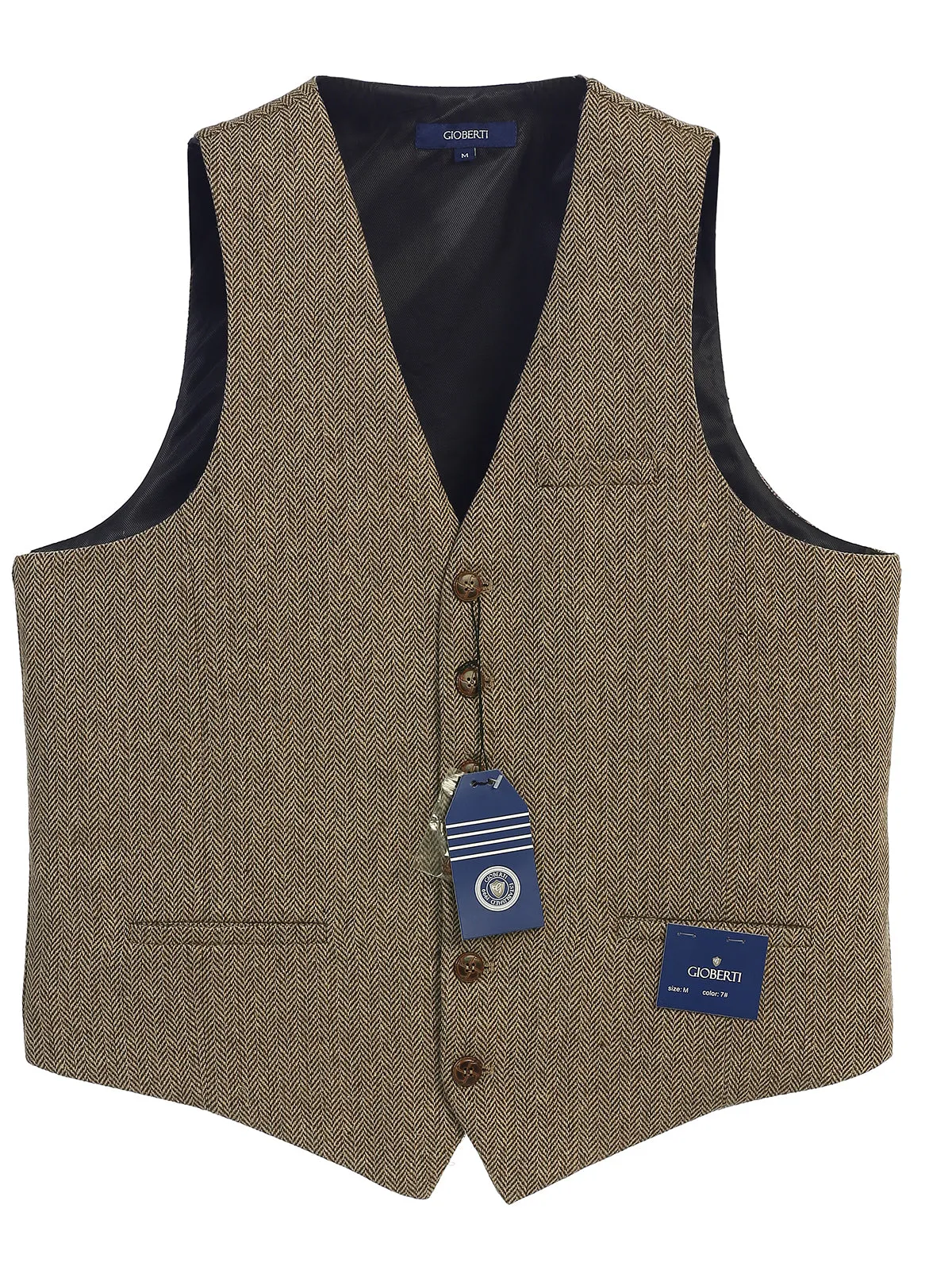 Men's Herringbone/Barleycorn Tweed Vest