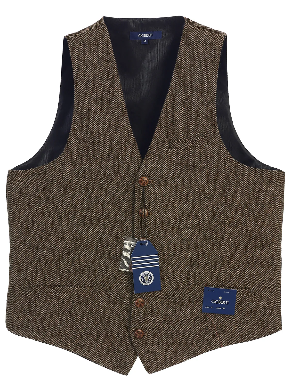 Men's Herringbone/Barleycorn Tweed Vest