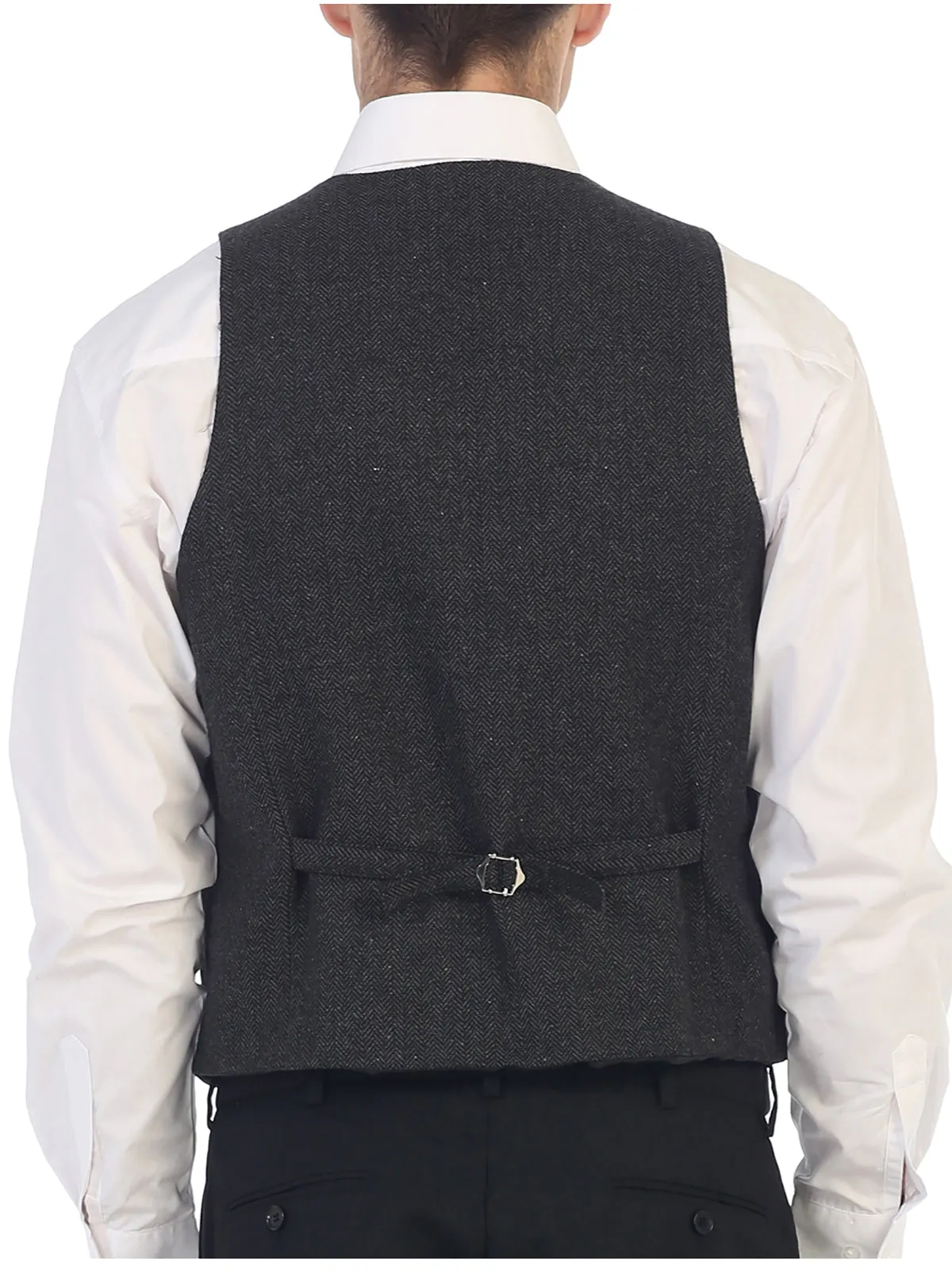 Men's Herringbone/Barleycorn Tweed Vest