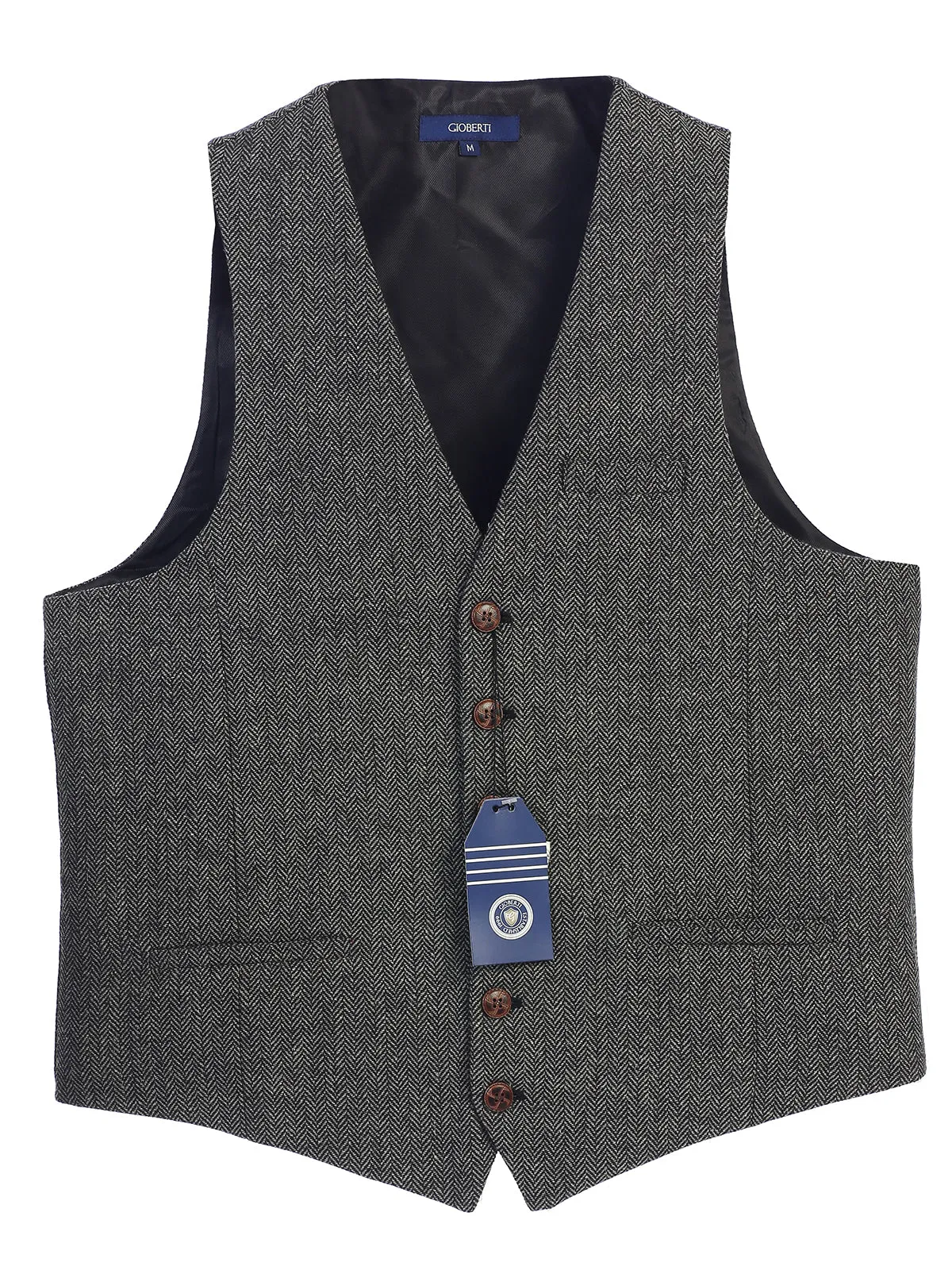 Men's Herringbone/Barleycorn Tweed Vest