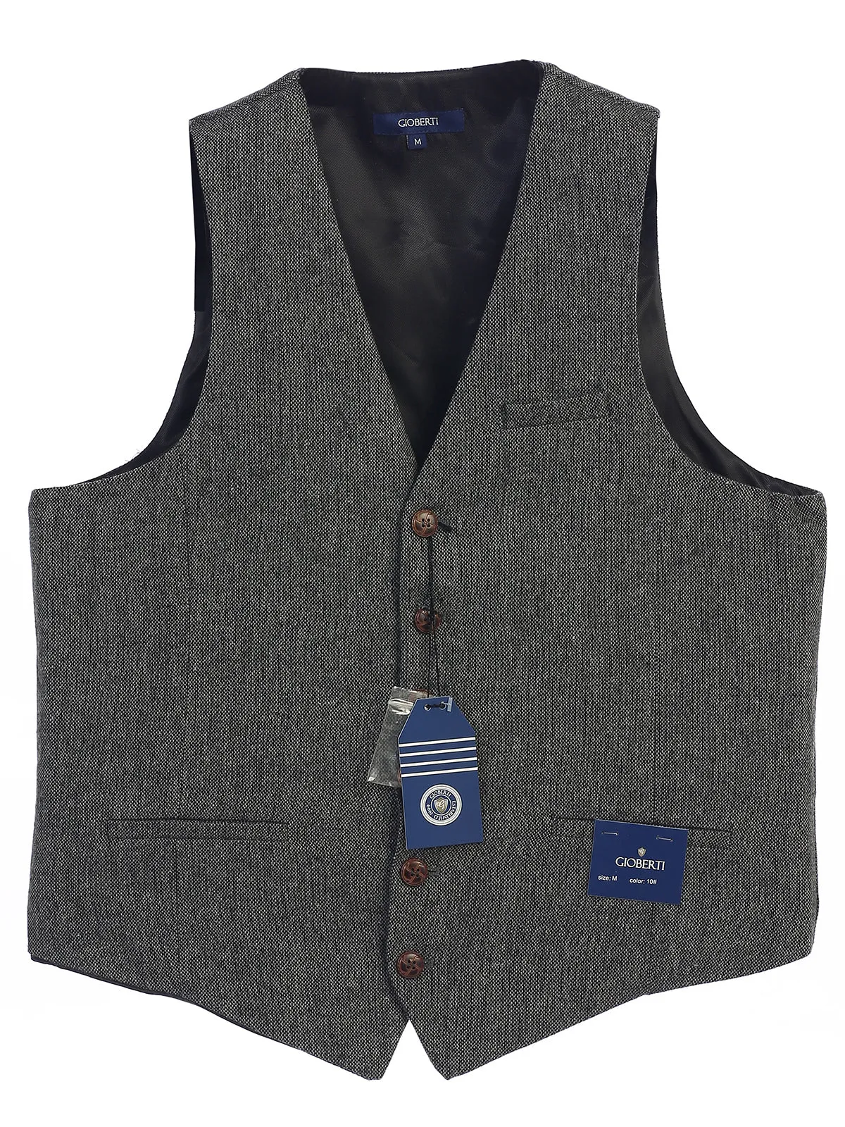 Men's Herringbone/Barleycorn Tweed Vest