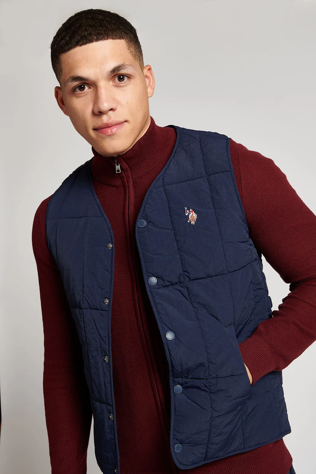 Mens Hunting Gilet in Navy Blue