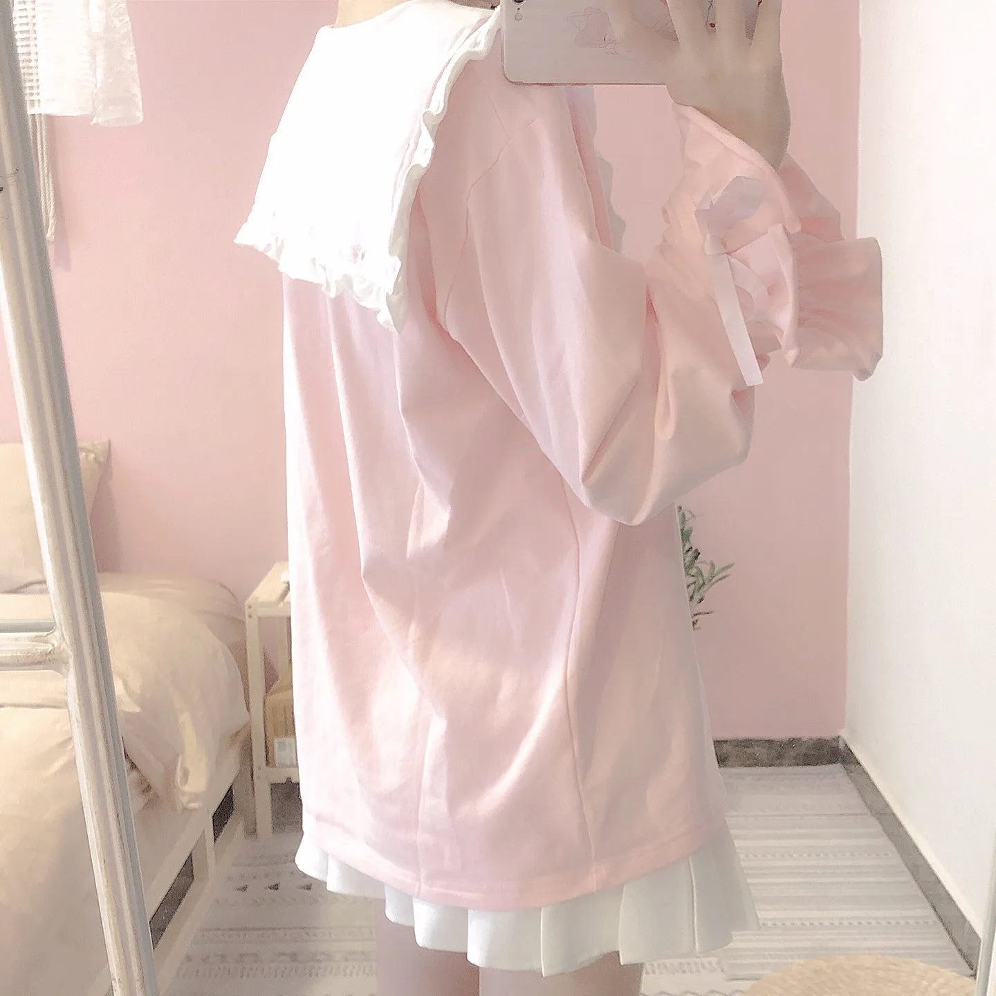 [Mid Season sale ] You are like an angel sailor babydoll hoodie dress