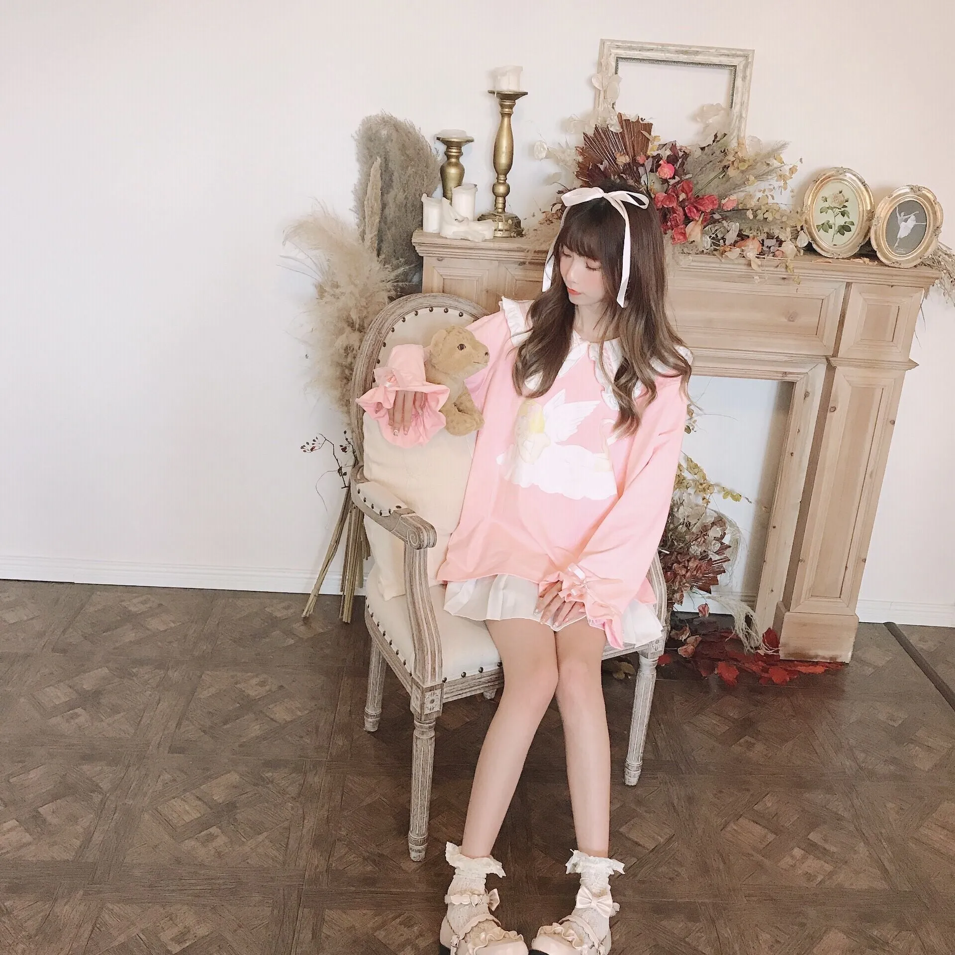 [Mid Season sale ] You are like an angel sailor babydoll hoodie dress