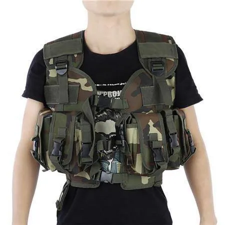 Military Camo Molle Tactical Vest - Outdoor Army Gear for Survival