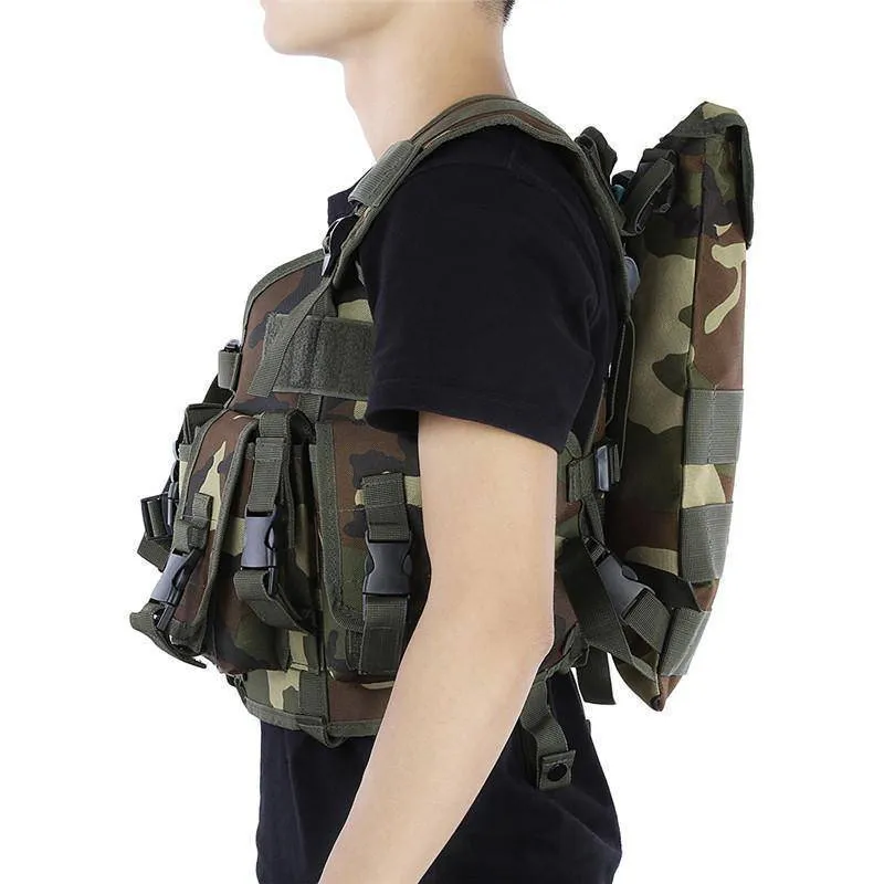 Military Camo Molle Tactical Vest - Outdoor Army Gear for Survival