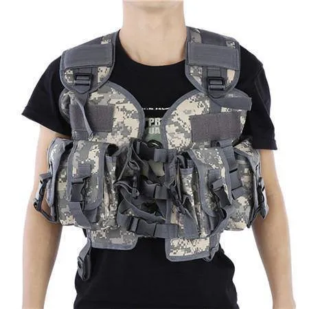 Military Camo Molle Tactical Vest - Outdoor Army Gear for Survival