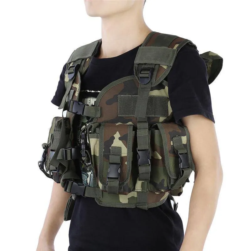 Military Camo Molle Tactical Vest - Outdoor Army Gear for Survival