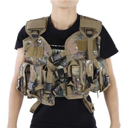 Military Camo Molle Tactical Vest - Outdoor Army Gear for Survival