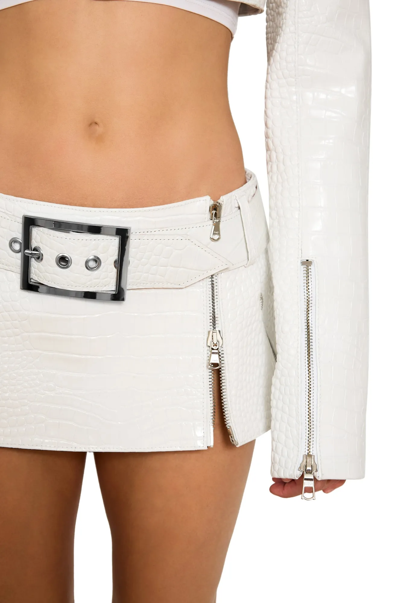 Mini Skirt with Zipper Detail