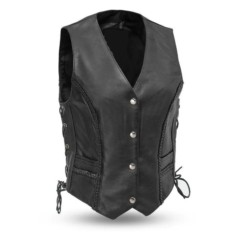 MKL - Elevated Women's Motorcycle Western Style Leather Vest