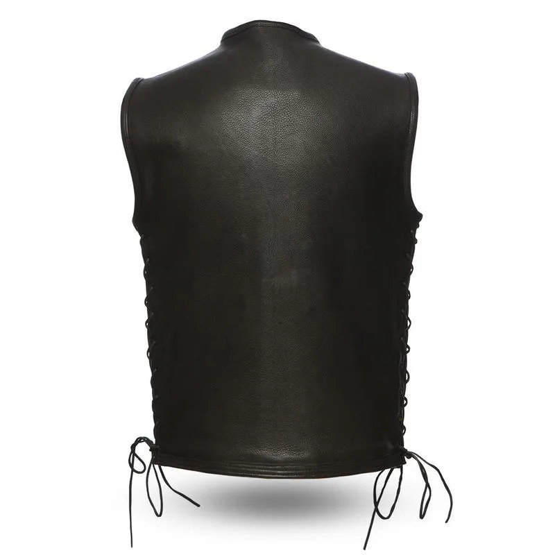 MKL - Schwartz Men's Motorcycle Leather Vest