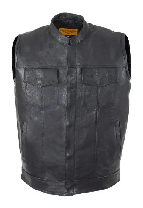 Motorcycle Club Vest With Gun Pockets On Both Sides, MV320-11-DL