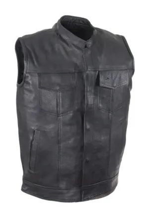 Motorcycle Club Vest With Gun Pockets On Both Sides, MV320-11-DL