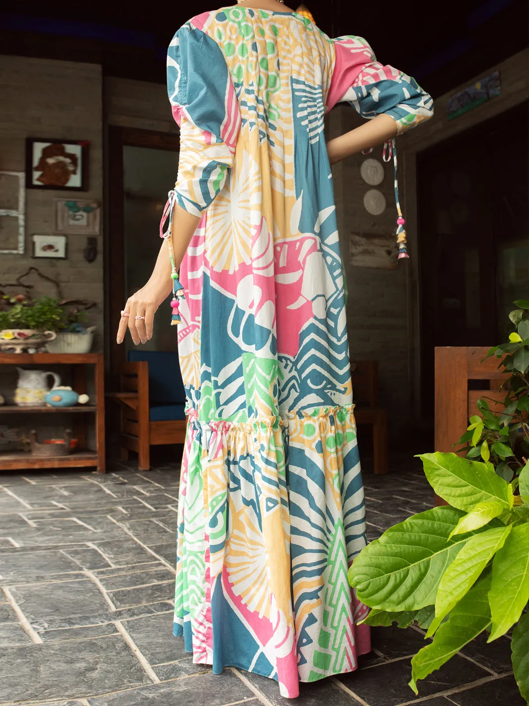 Multicolor Cambric Tunic - AL-LK-848