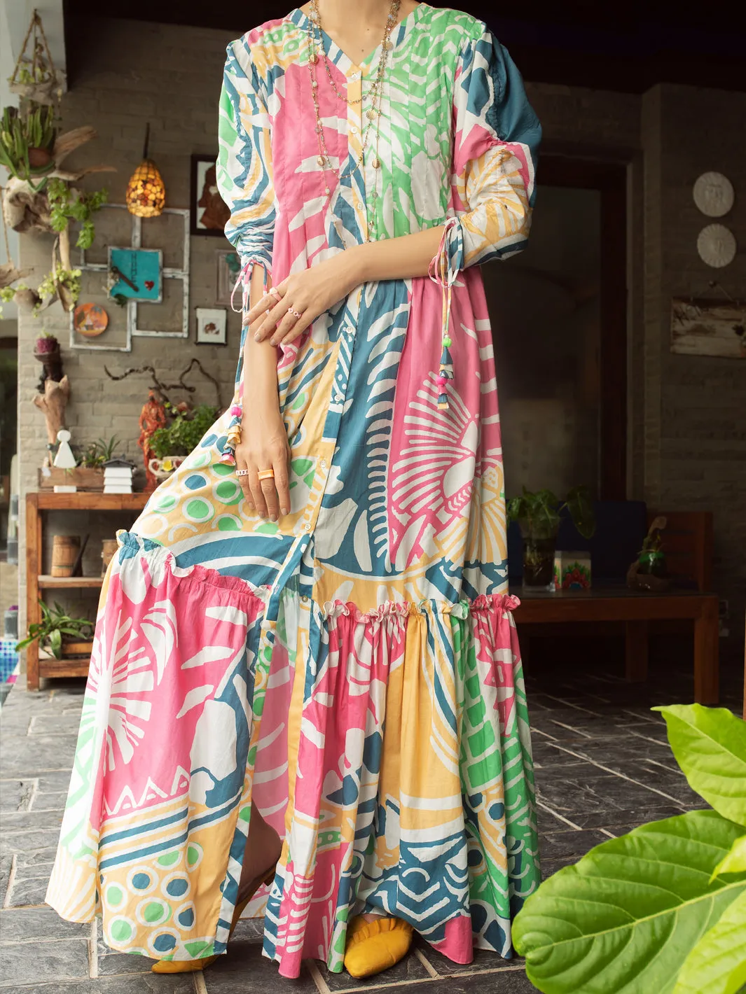 Multicolor Cambric Tunic - AL-LK-848