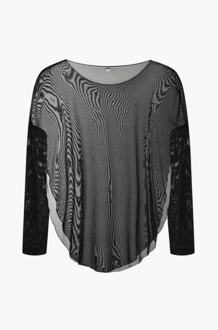 Necessary Evil Freya Draped Mesh Tunic Top