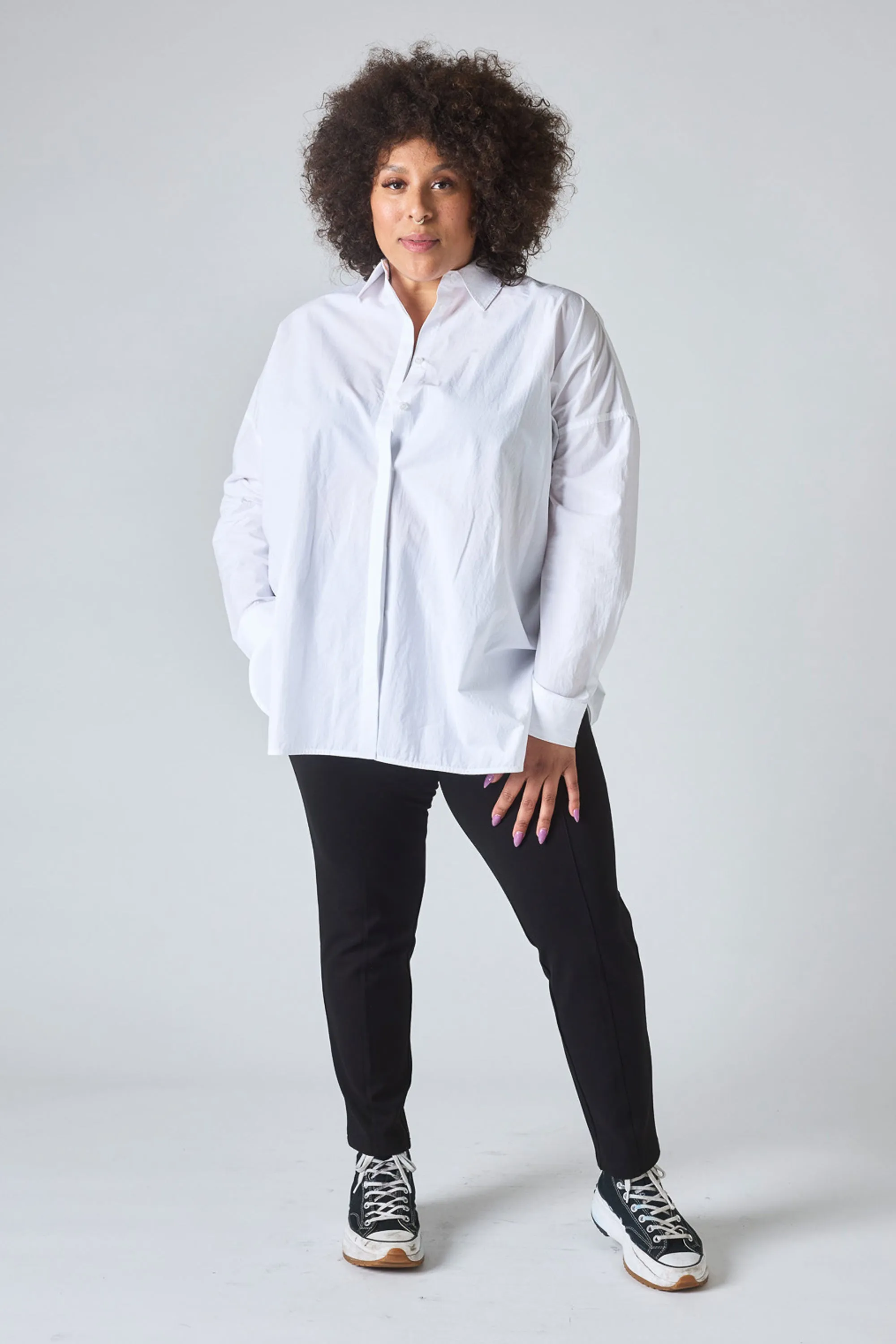 Non-Iron Refine Oversized Tunic