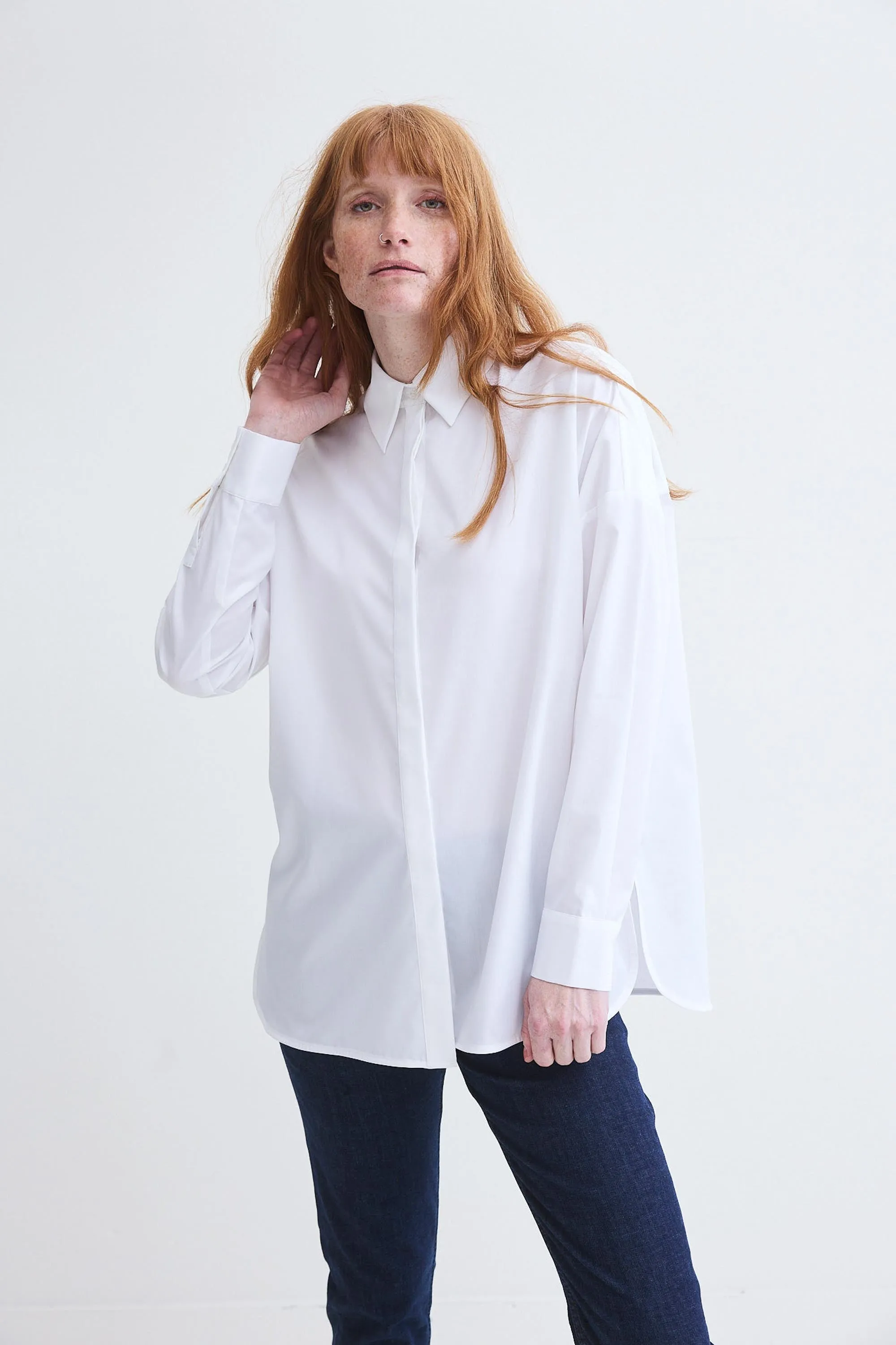 Non-Iron Refine Oversized Tunic