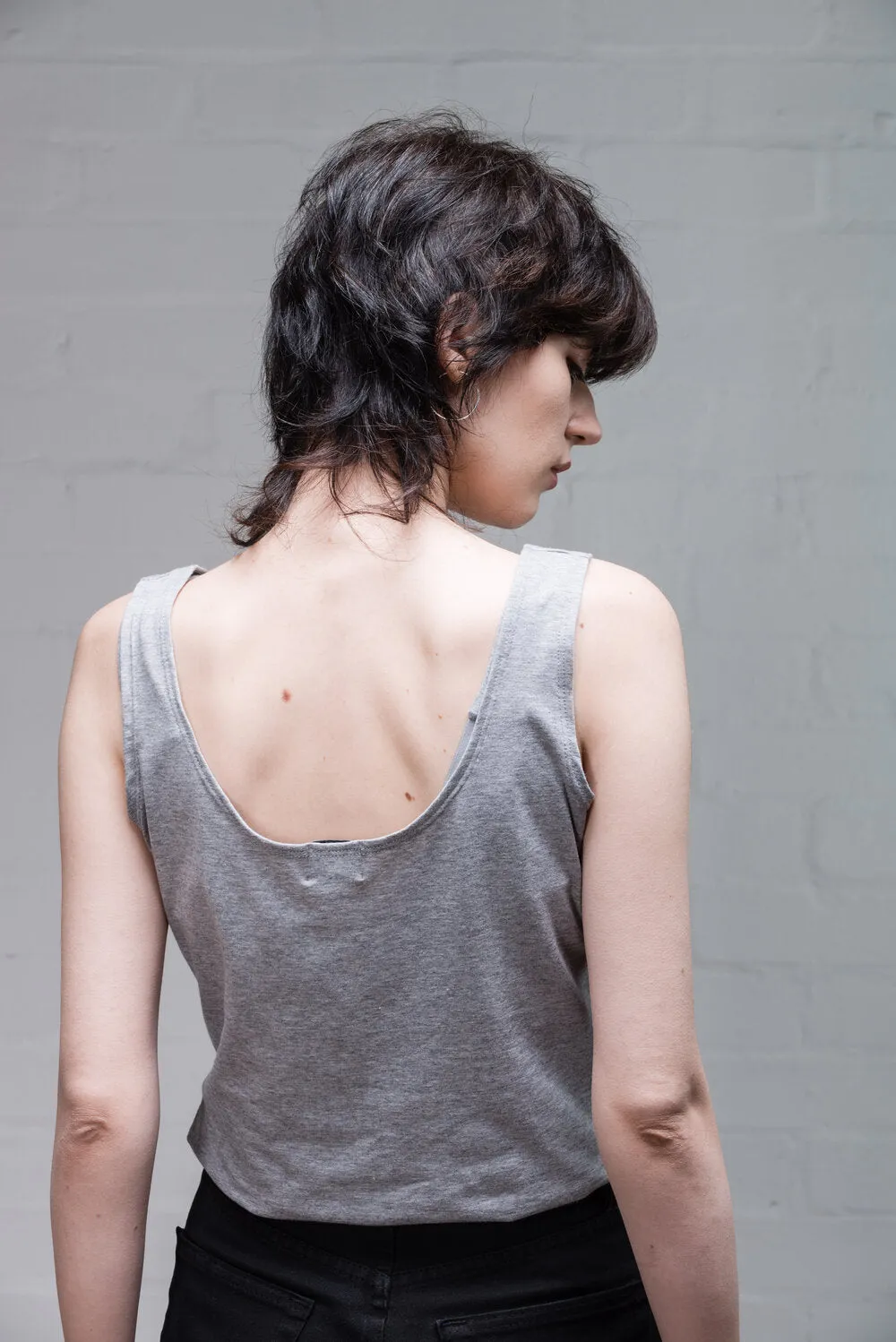 Organic Bamboo Vest in Grey