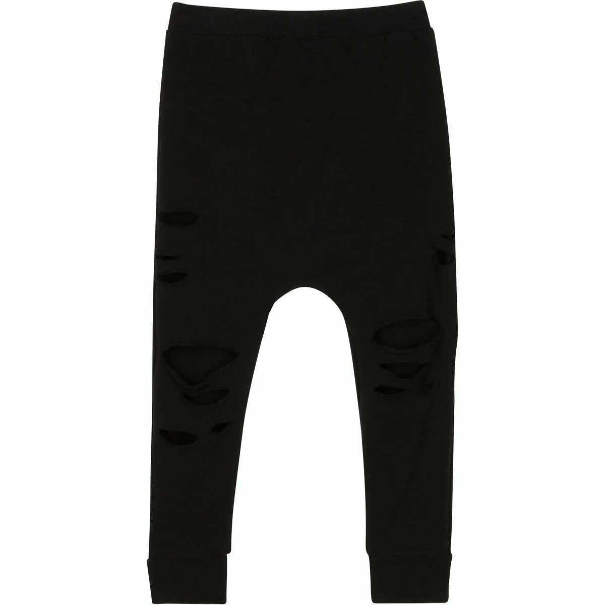 Organic Malibu Joggers Distressed Black