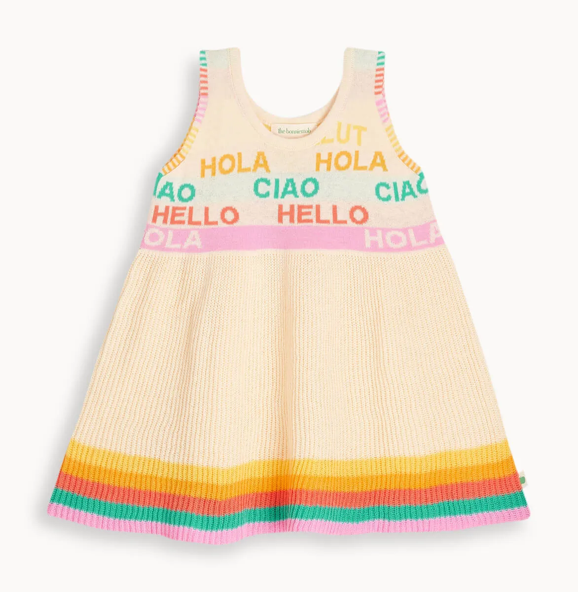 Paris - Rainbow Stripe Knit Baby & Kids Sun Dress