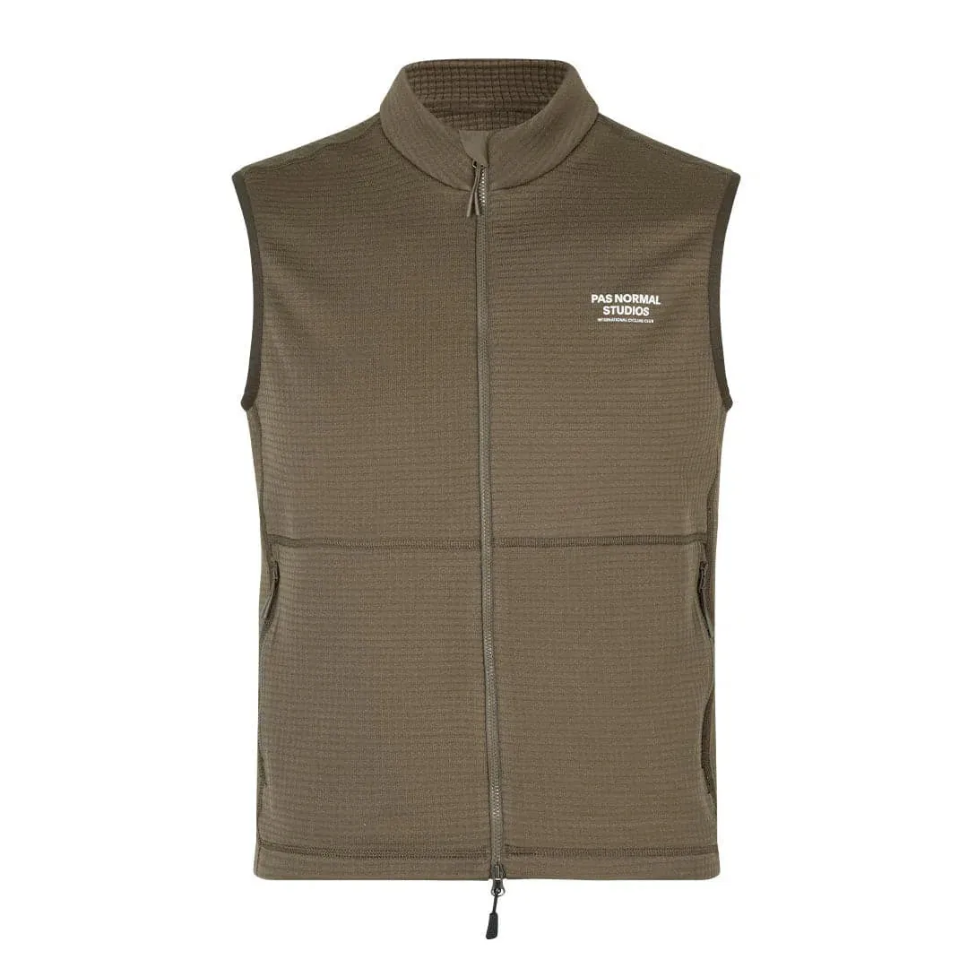 PAS NORMAL STUDIOS ESCAPISM Performance Fleece Vest - Dark Stone