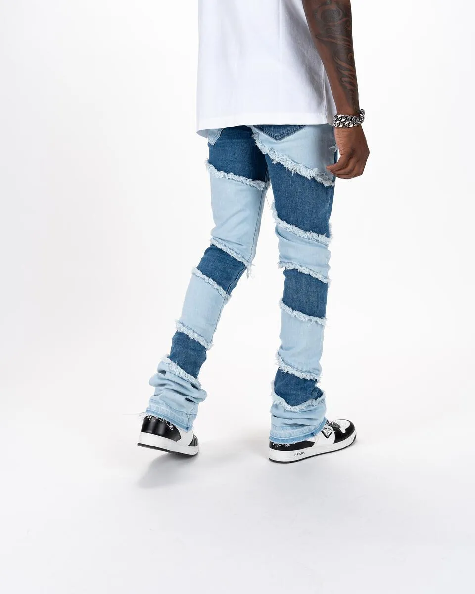 Pheelings EMBRACE THE JOURNEY FLARE STACK DENIM (LIGHT/MEDIUM BLUE)