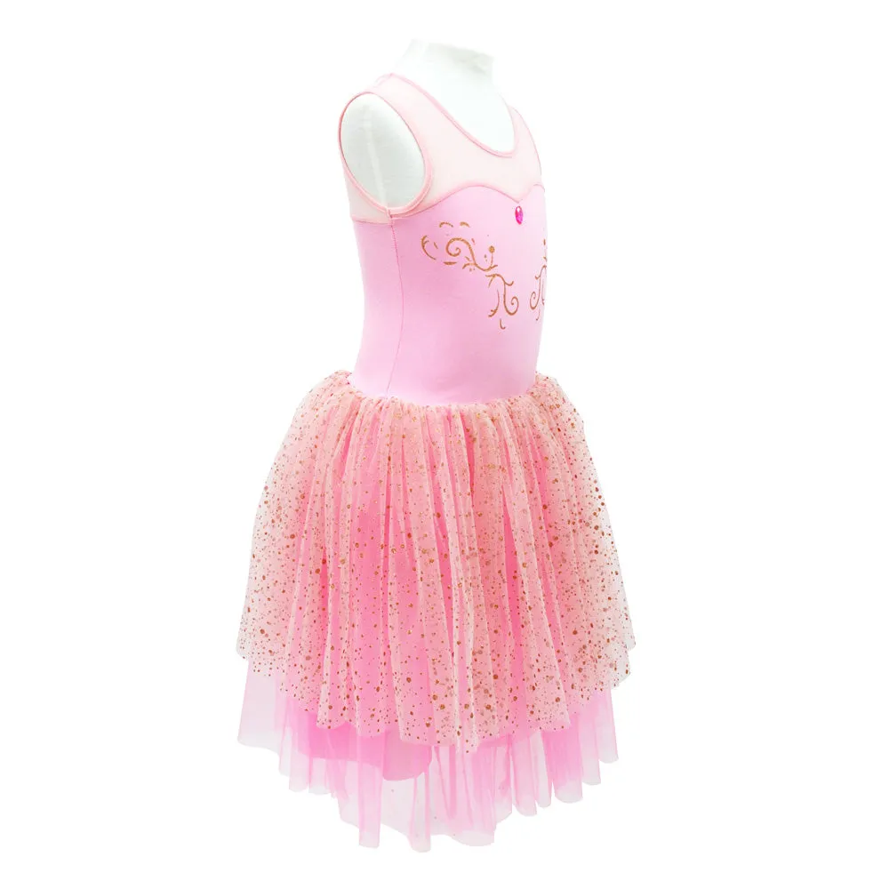 Pirouette Princess Dress with Rose Gold Glitter Print