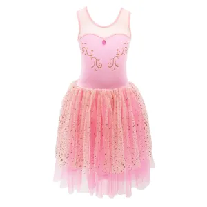 Pirouette Princess Dress with Rose Gold Glitter Print