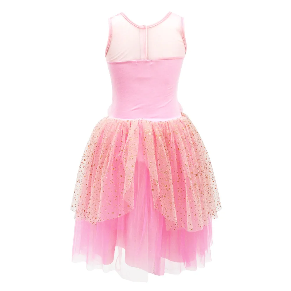 Pirouette Princess Dress with Rose Gold Glitter Print