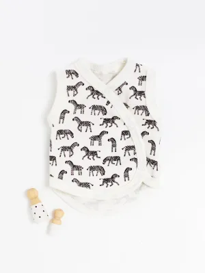 Preemie Incubator Vest, Little Zebras, 100% Organic Cotton