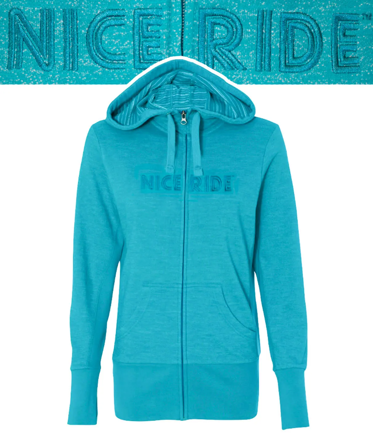 "Saturday Night Fever" Blue Women's Zip Hoodie