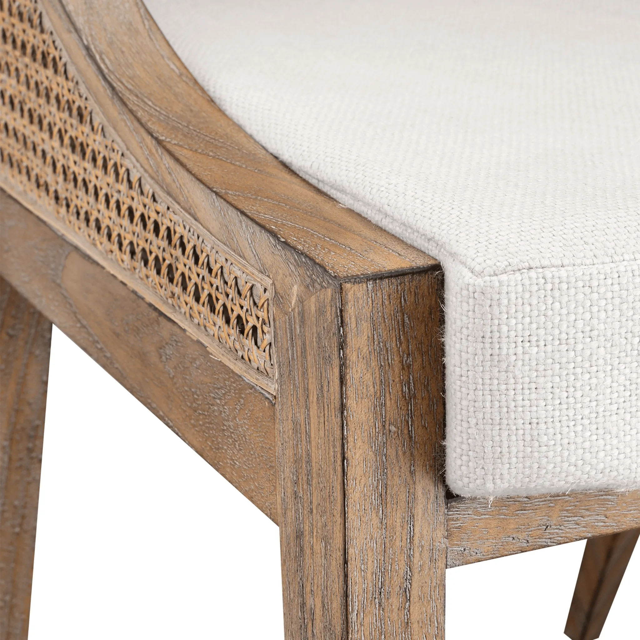 Raleigh Caned Armchair Chair in Driftwood