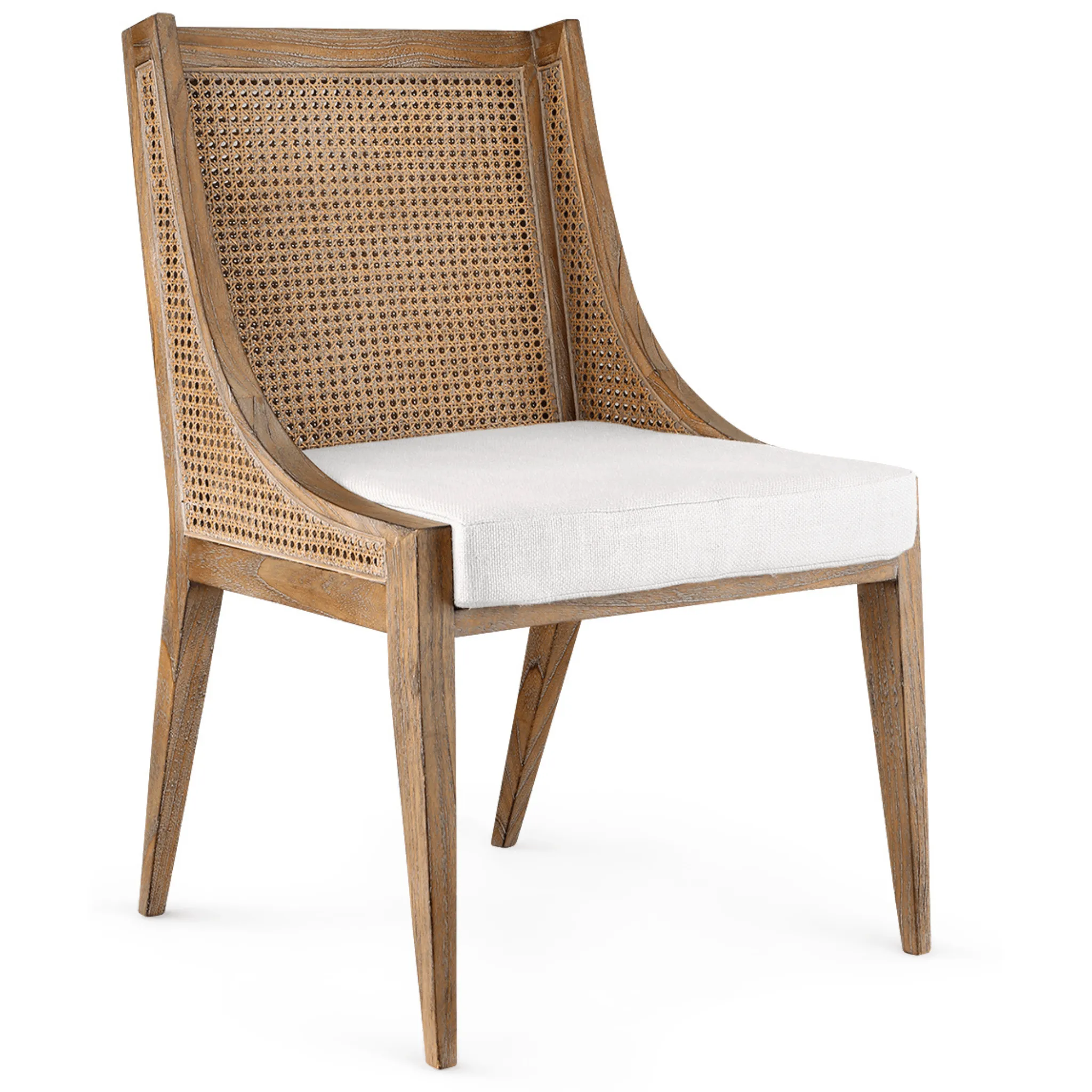 Raleigh Caned Armchair Chair in Driftwood