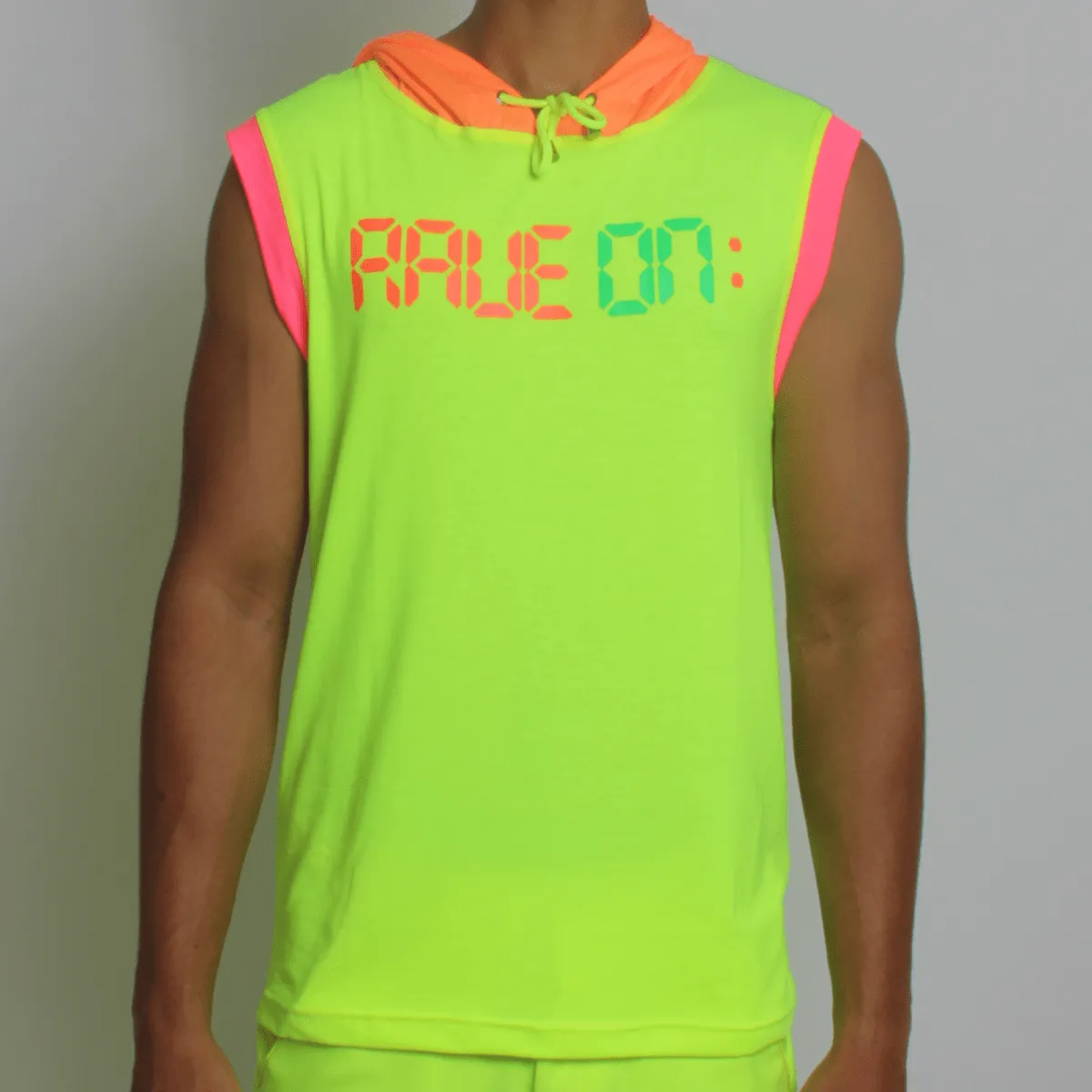 RAVE ON TECH VEST MUTLI NEON MENS