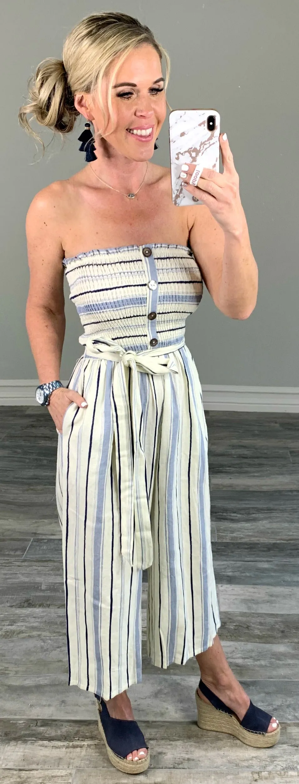 Rise to the Occasion Jumpsuit - Blue