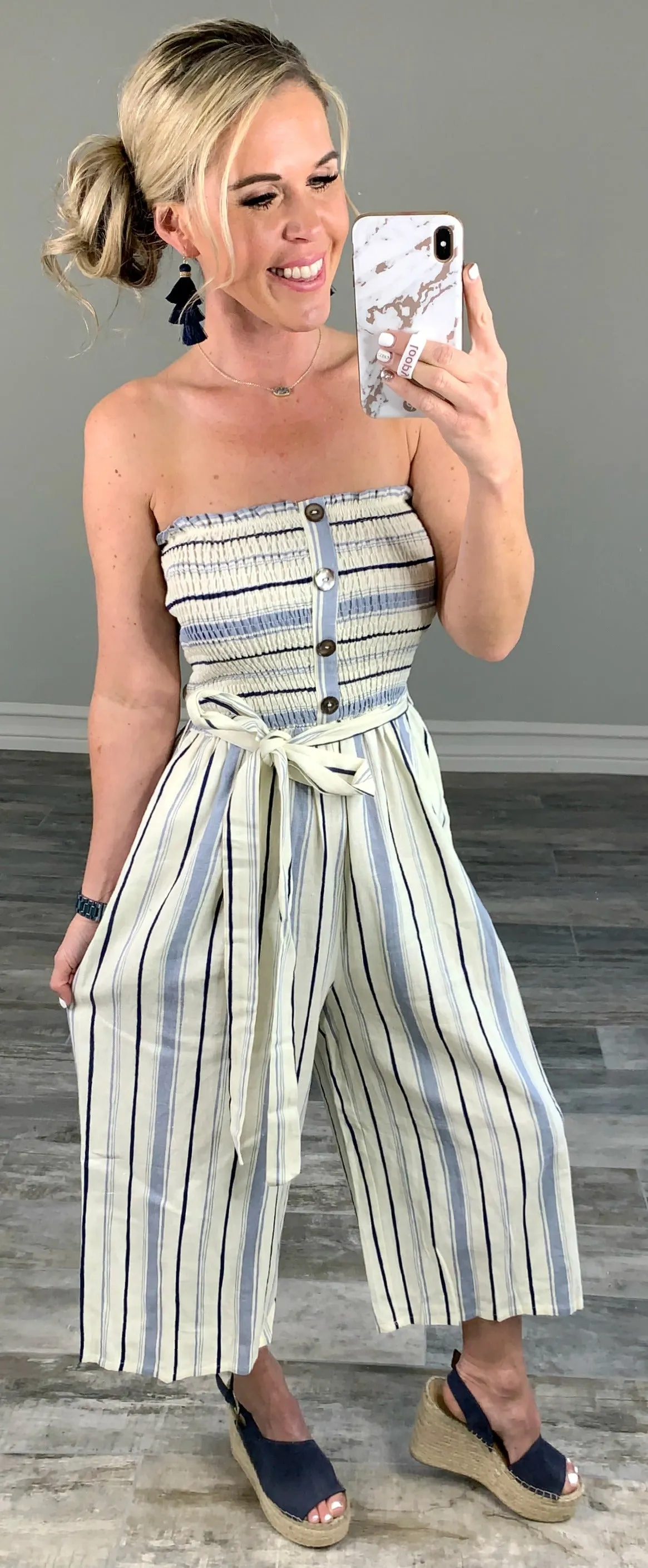 Rise to the Occasion Jumpsuit - Blue