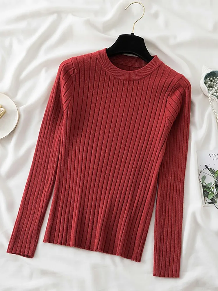 Round O-Neck Pullover Sweater Top