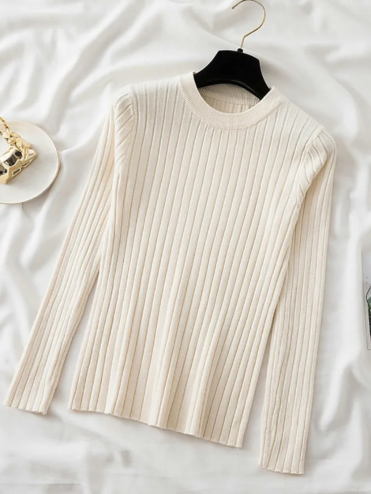 Round O-Neck Pullover Sweater Top