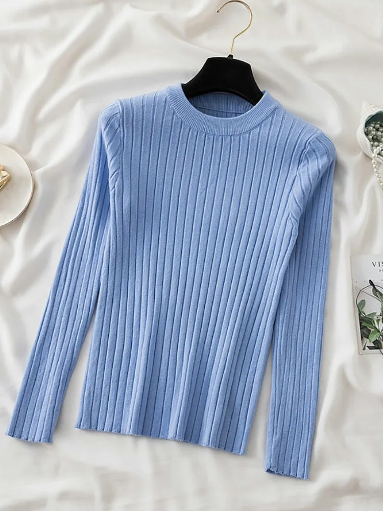 Round O-Neck Pullover Sweater Top