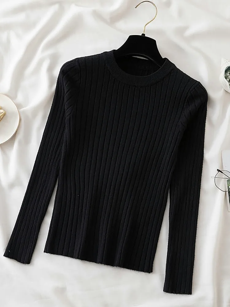 Round O-Neck Pullover Sweater Top