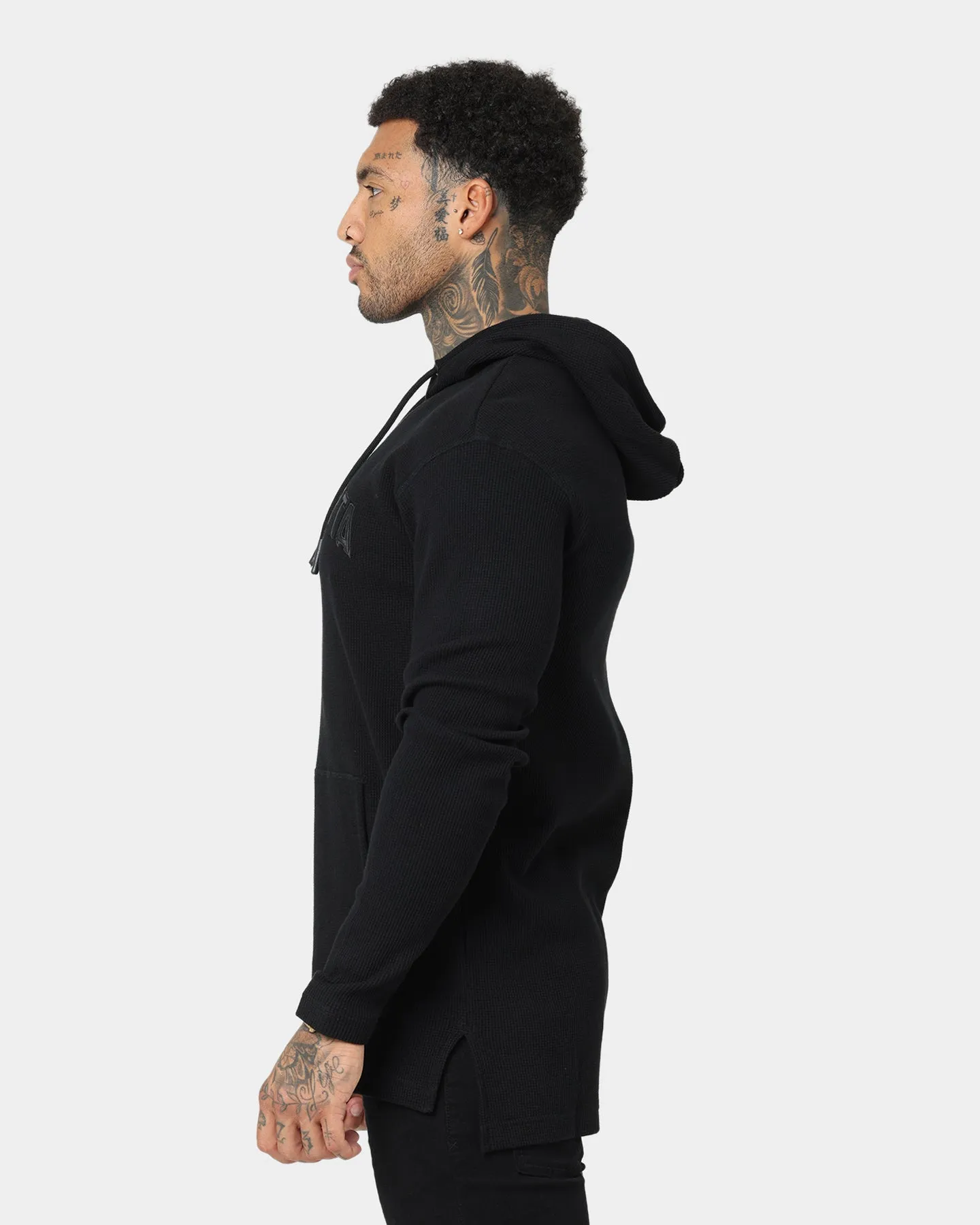 Saint Morta Kingdom Waffle Hoodie Black