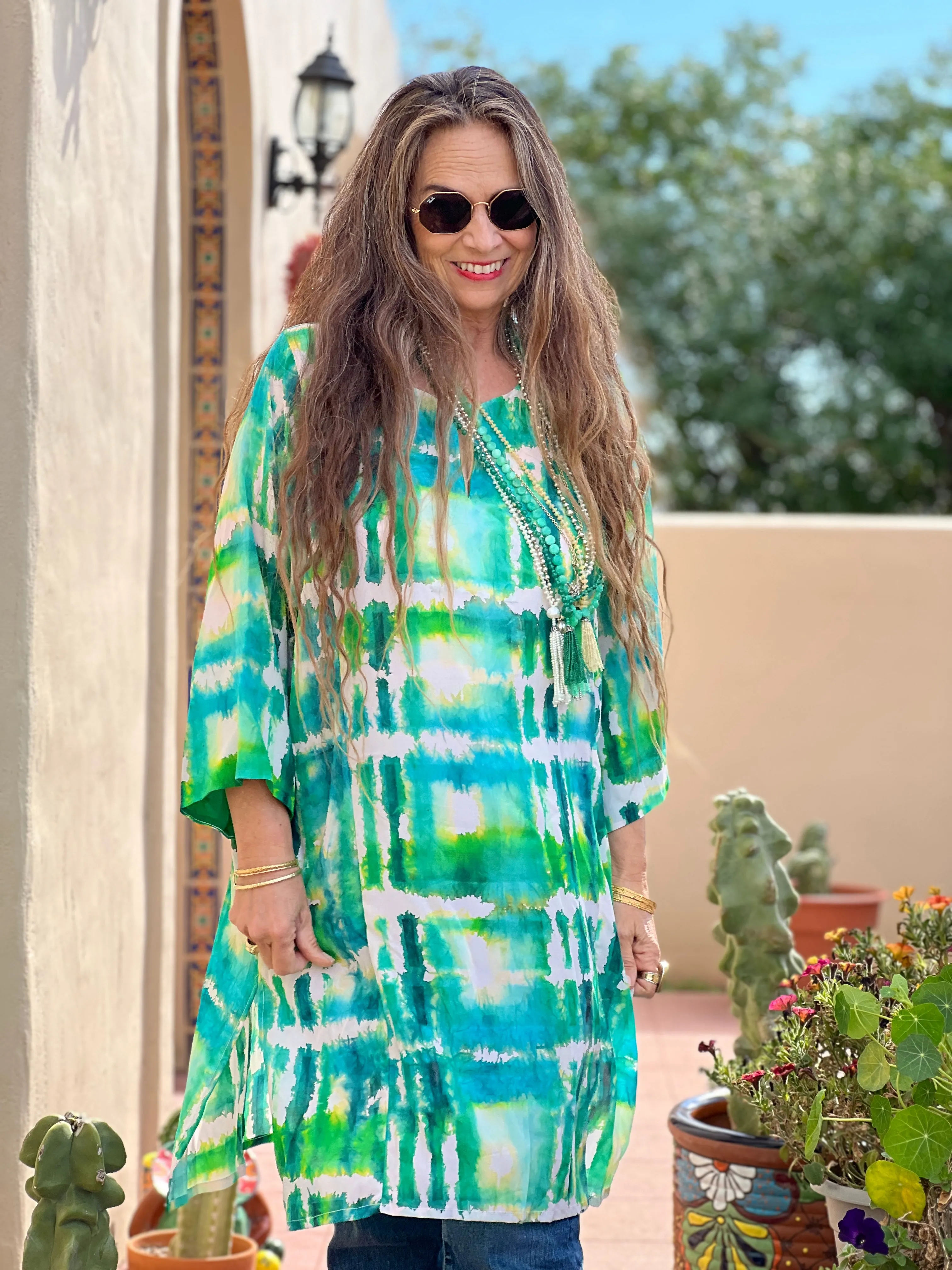 Serenity Italian Silk Midi Tunic