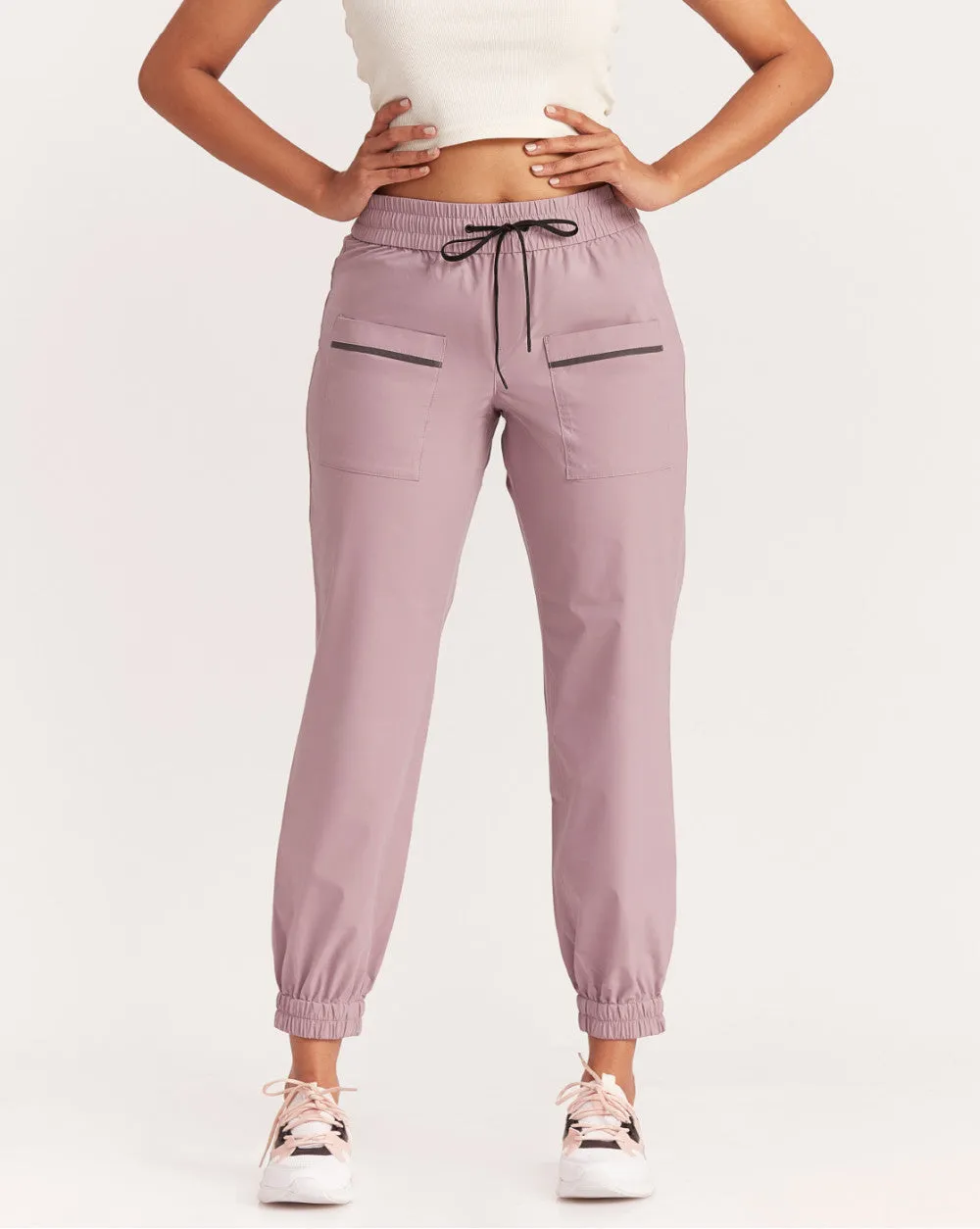 Slim Fit Tech Joggers - Mauve