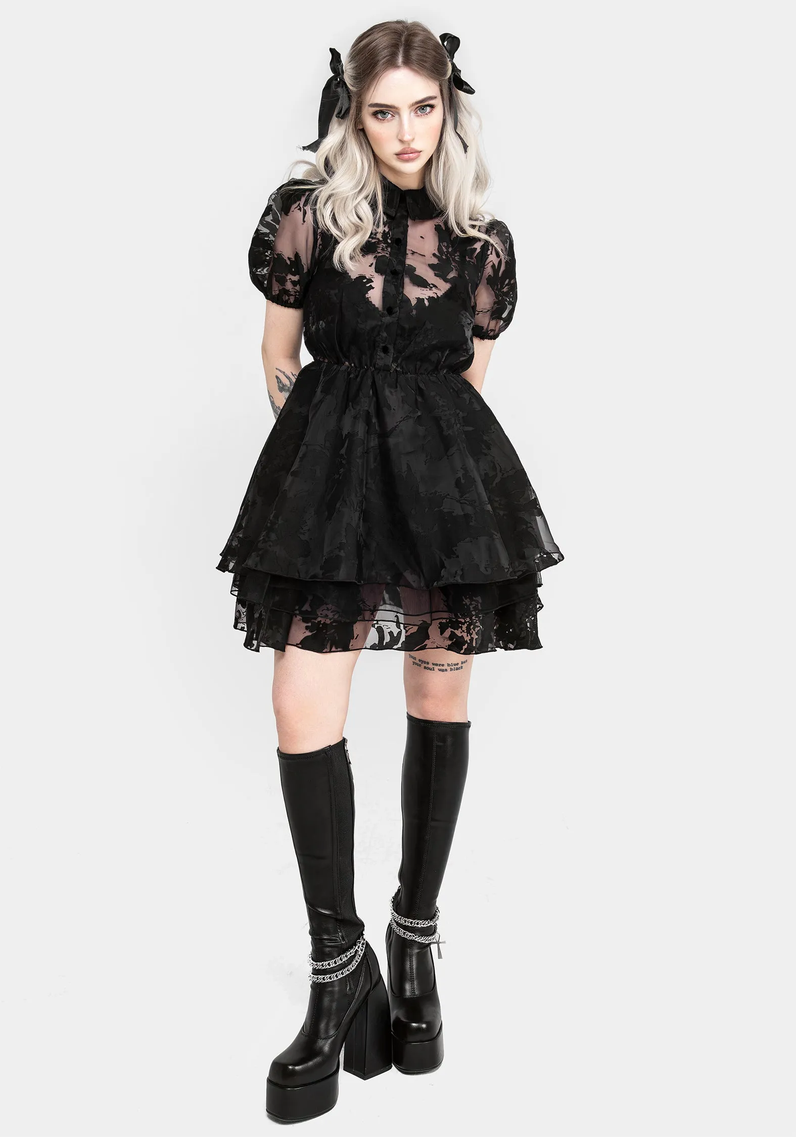 Spectre Layered Mini Shirt Dress