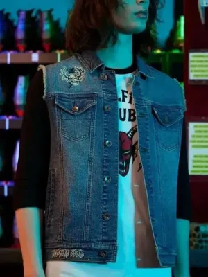 Stranger Things Season 4 Joseph Quinn Denim Vest