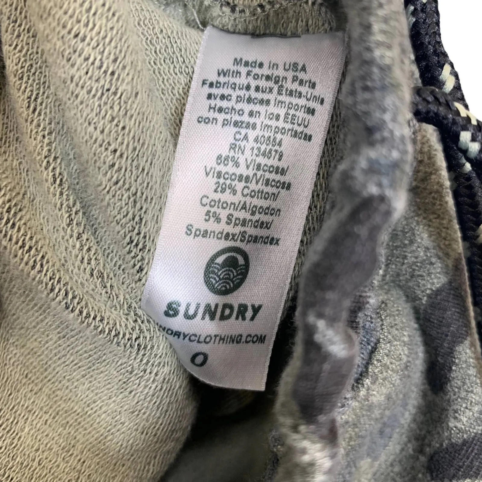 Sundry Green Camo Knit Sport Joggers Size 0